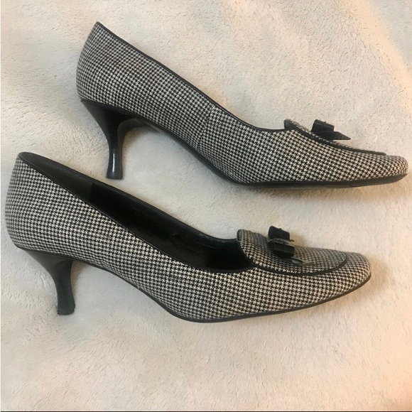 Enzo Angiolini Houndstooth Heeled Loafers - Picture 13 of 14